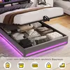 Rama łóżka Moonbite RGB LED 160 x 200 cm, aksamitna, z Podgląd zdjęcia produktu 4