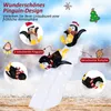 COSTWAY Pingouin de Noël LED, décoration de Noël illuminée Voir les images du produit 5