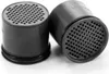 Two black water filter cartridges with perforated tops. Anteprima dell’immagine prodotto