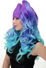 WIG ME UP Perücke Cosplay Zöpfe Ombre Blau Türkis Produktbild-Vorschau 2