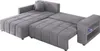 Ecksofa mit Schlaffunktion aus Chenille-Stoff 3-Sitzer - Produktbild-Vorschau 3