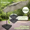 tillvex hliníkový konzolový slnečník hnedý LED solárny Ø Náhľad obrázku produktu 8