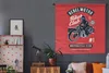 MuchoWow® Wandteppich Wandbehang Motorrad - Mann - Retro - Produktbild-Vorschau 5
