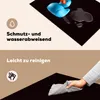 KitchenYeah© Herdabdeckplatte Blaue Bade-Ente auf schwarzem Produktbild-Vorschau 2