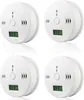 Jayseuw CO alarm sada 4 bílých požárních hlásičů Detektor Náhled obrázku produktu 1