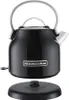A black KitchenAid electric kettle is displayed with its base. Produktbild-Vorschau