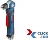 A cordless angle drill is shown against a white background, with a logo in the bottom right corner. Voir les images du produit