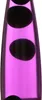 A lava lamp with pink liquid and black blobs. Produktbild-Vorschau