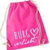 Huuraa Turnbeutel Burg verliebt 12 Liter Fuchsia Baumwolle Produktbild-Vorschau 1