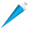 Bastel-Schultüte groß pazifikblau - weiße Punkte 70 cm - Produktbild-Vorschau 4