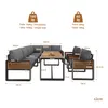 Garten-Lounge-Set 8 Personen 7-teilig – Sitzgruppe aus Produktbild-Vorschau 6