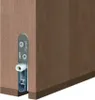 Close-up of a door seal mechanism attached to a wooden door frame. Anteprima dell’immagine prodotto