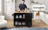 A man in a chef's uniform stands behind a kitchen island in a modern kitchen, with cabinets and a countertop visible. Voir les images du produit