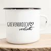 Huuraa Emaille Tasse Grevenbroich  Geschenk Kaffeebecher Produktbild-Vorschau 1