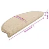 vidaXL Treppenmatten 15 Stk. Creme 65x21x4 cm - Produktbild-Vorschau 10