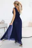 Numoco Abendkleid Klaudia Maxikleid Partykleid, dunkelblau Produktbild-Vorschau 2