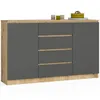 Kommode AKORD K160 Eiche Artisan 160 cm 2 Türen 4 Produktbild-Vorschau 1