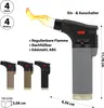 Jet Feuerzeug 4er Set Brenner Soft Touch 4 Farben Produktbild-Vorschau 2