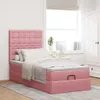 vidaXL Ottoman-Bett mit Matratzen & LEDs Rosa 100x200 cm Produktbild-Vorschau 4