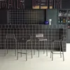 Set 4 sedie alte bistrot in acciaio, Antracite Anteprima dell’immagine prodotto 3