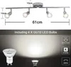 LED Deckenleuchte Deckenlampe 4-flammig Leuchtmittel Produktbild-Vorschau 5