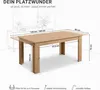 Homestyle4u Esstisch 120-160x80 cm ausziehbar Eiche Produktbild-Vorschau 4