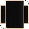 Schwarze magnetische Kreidetafel mit Naturholzrahmen Produktbild-Vorschau 5