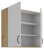 Hängeschrank 80 cm Stilo Weiss + Eiche Artisan Küchenzeile Produktbild-Vorschau 2