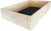 A wooden raised garden bed with a black liner inside, shown from a slightly elevated angle against a white background. Produktbild-Vorschau