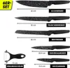 GOURMETmaxx Messerset inkl. Sparschäler - 6-tlg. - schwarz Produktbild-Vorschau 2