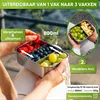Blockhütte RVS lunchbox 800 ml lekvrij bento box 3 vakjes Productafbeelding-voorbeeld 2