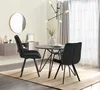 2er Set Esszimmerstuhl LOVER - Samt Schwarz 53x59x89 cm | Produktbild-Vorschau 6