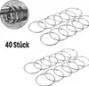 40er Set Duschvorhang haken, Metall Duschvorhang Haken Produktbild-Vorschau 1
