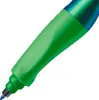 A close-up shot of the tip and grip of a green and blue pen. Produktbild-Vorschau