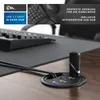 A desk setup with a keyboard, mouse, and a desk grommet USB hub. Podgląd zdjęcia produktu