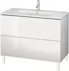 Waschtischunterbau L-CUBE 1020x481x704mm nussbaum natur Produktbild-Vorschau 5