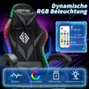 Herná stolička Hoffree, ergonomická, s masážnou funkciou (2 Náhľad obrázku produktu 4
