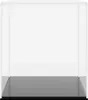 A clear, studio shot of an empty acrylic display case with a black base and a gray bottom surface. Náhľad obrázku produktu