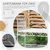 Outsunny 2-osobowa ławka ogrodowa solidna, ławka parkowa Podgląd zdjęcia produktu 4