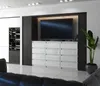 A modern living room with a TV console and a wine rack. Produktbild-Vorschau