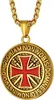 Naszyjnik z krzyżem templariuszy ze stali nierdzewnej dla Podgląd zdjęcia produktu 1