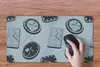 MuchoWow® Mauspad Mousepad Uhr - Muster - Vintage 60x30 cm Produktbild-Vorschau 3
