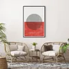 Gerahmtes Poster - Schwarzer Rahmen - Abstraktion Weiß-Rot Produktbild-Vorschau 6