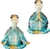 Gilde Figur, Schildkröte, "Entspannung", Poly, blau, L. 8.5 Voir les images du produit 1