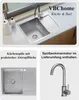 VBChome Lavello in acciaio inox con rubinetto 60 x 48 cm Anteprima dell’immagine prodotto 5