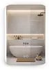 COSTWAY Badspiegel mit LED Beleuchtung 70x50cm, Wandspiegel Produktbild-Vorschau 1