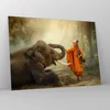 Bilder auf glas - Elefant Mönch Stoßzahn - 70x50cm - Produktbild-Vorschau 4