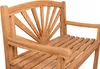Gartenbank Teakholz 120 cm mit Motiv-Rückenlehne – massiv, Produktbild-Vorschau 4