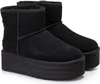 A pair of black UGG Classic Mini Platform boots are shown against a white background. Voir les images du produit