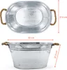 3.06 Zinkwanne in silber mit Natur Seil Griffen - ca. 52 cm Produktbild-Vorschau 2